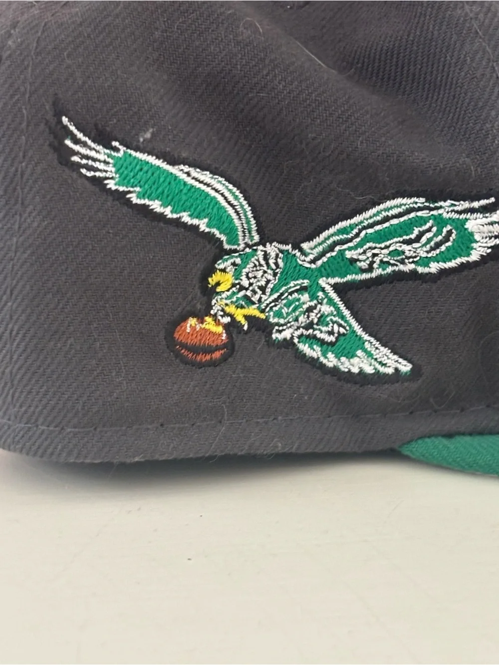 Men's Philadelphia Eagles Snapback Hat - Black with Green Visor